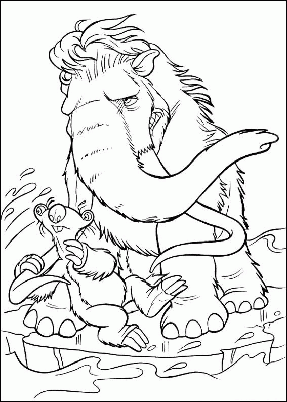 Ice Age Coloring Pages Cartoons ice age EEZVd Printable 2020 3409 Coloring4free