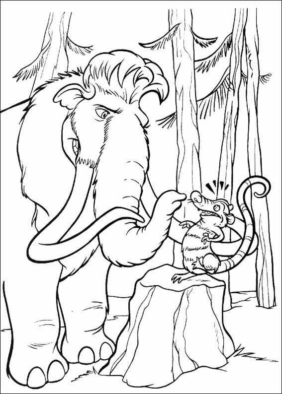 Ice Age Coloring Pages Cartoons ice age JQxlZ Printable 2020 3410 Coloring4free