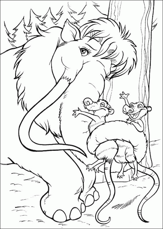 Ice Age Coloring Pages Cartoons ice age kqul4 Printable 2020 3411 Coloring4free