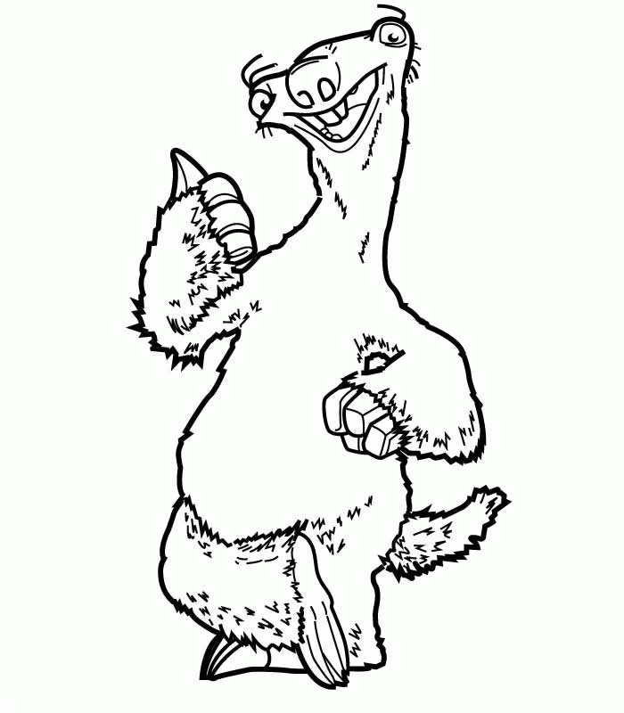 Ice Age Coloring Pages Cartoons sid Printable 2020 3456 Coloring4free