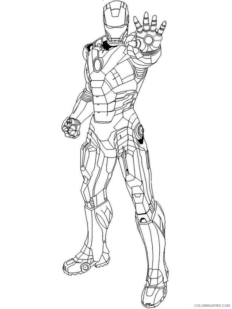 Iron Man Coloring Pages Superheroes Printable 2020 Coloring4free ...