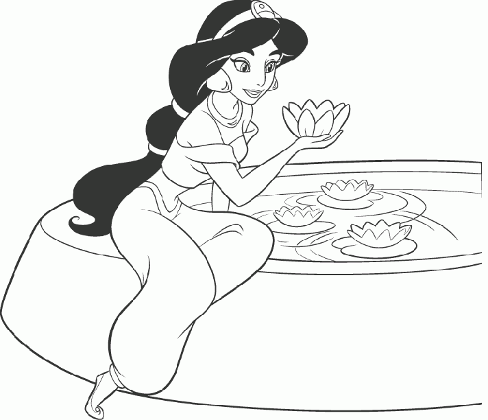 Jasmine Coloring Pages Cartoons Free Jasmine Sheets e1411657703309 Printable 2020 3486 Coloring4free