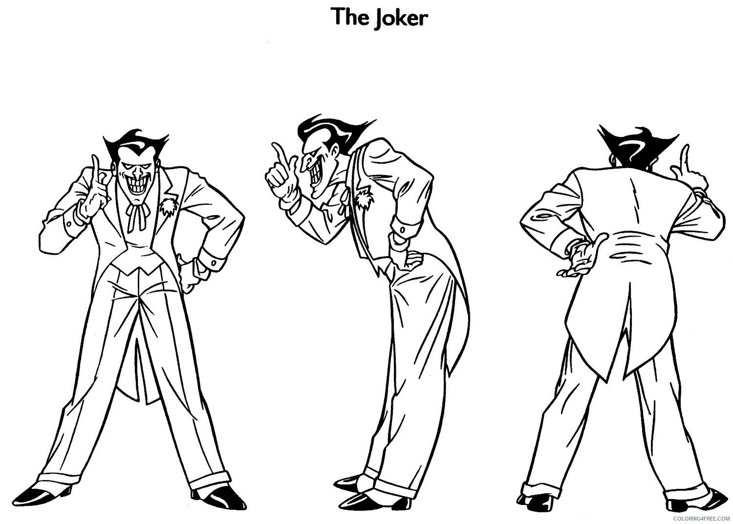 Joker Coloring Pages Cartoons Print Joker Printable 2020 3534 Coloring4free