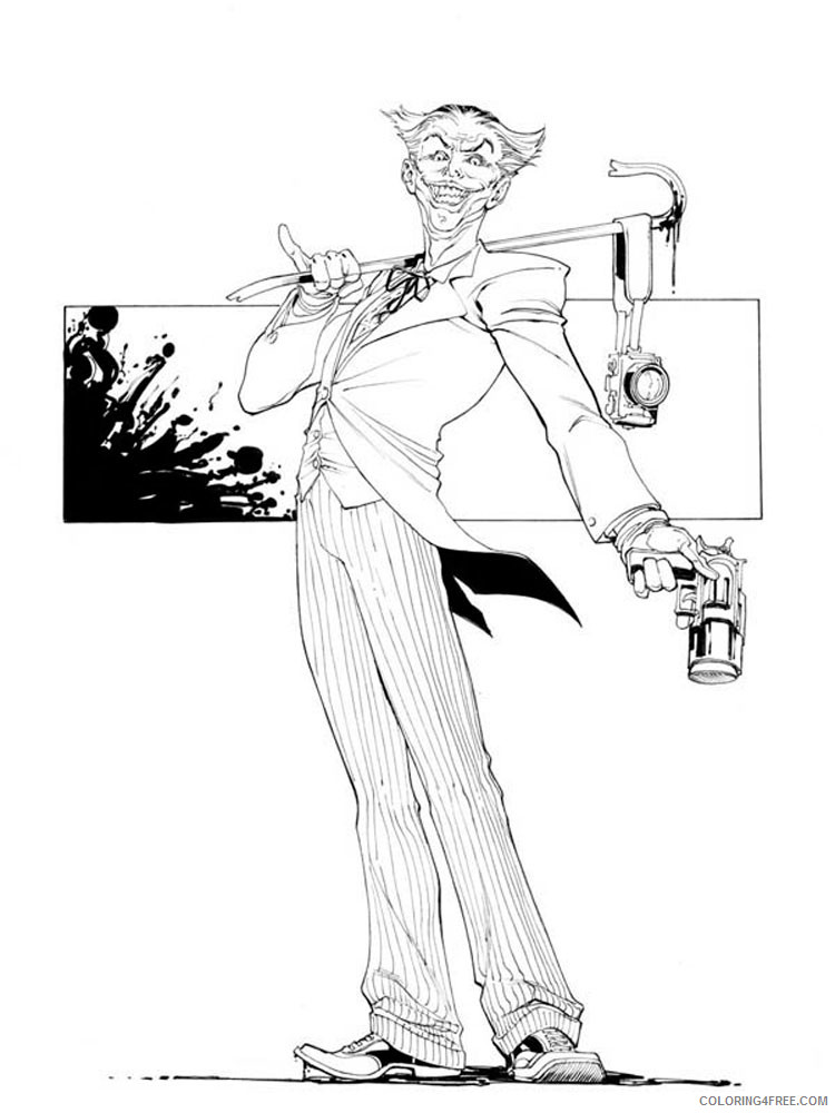 Joker Coloring Pages Cartoons joker for boys 10 Printable 2020 3520 Coloring4free