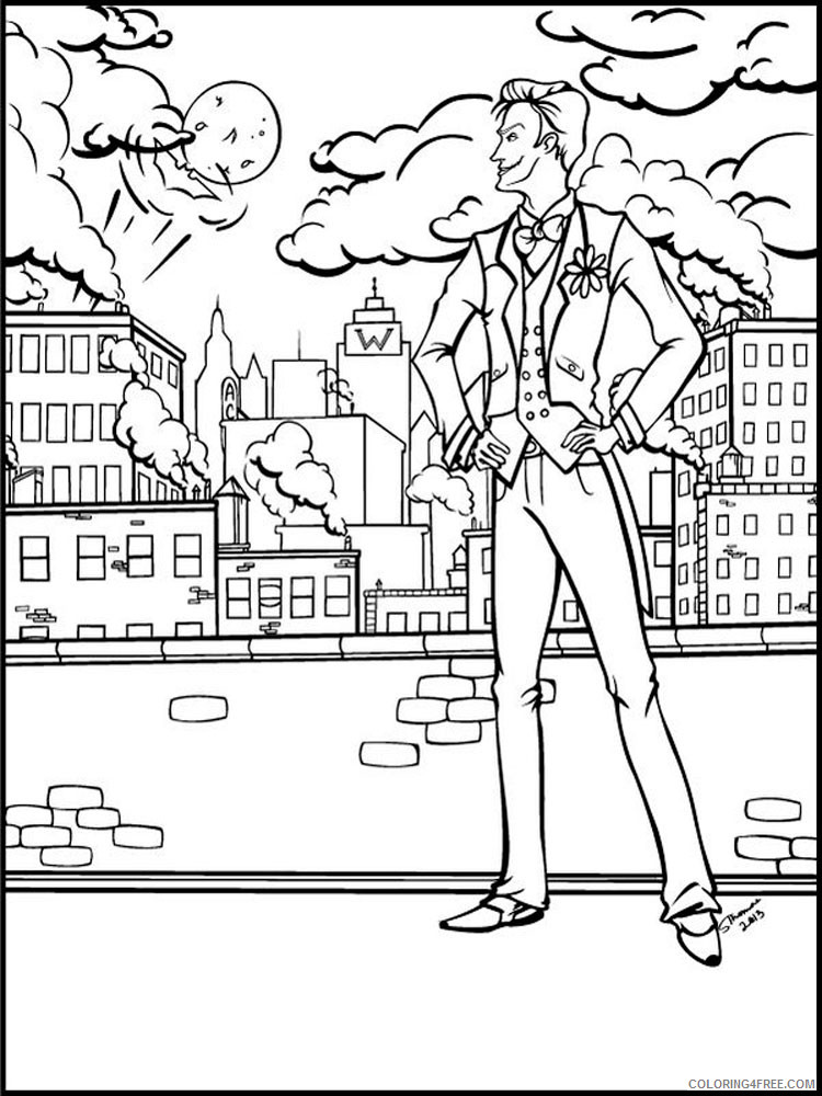 Joker Coloring Pages Cartoons joker for boys 12 Printable 2020 3522 Coloring4free
