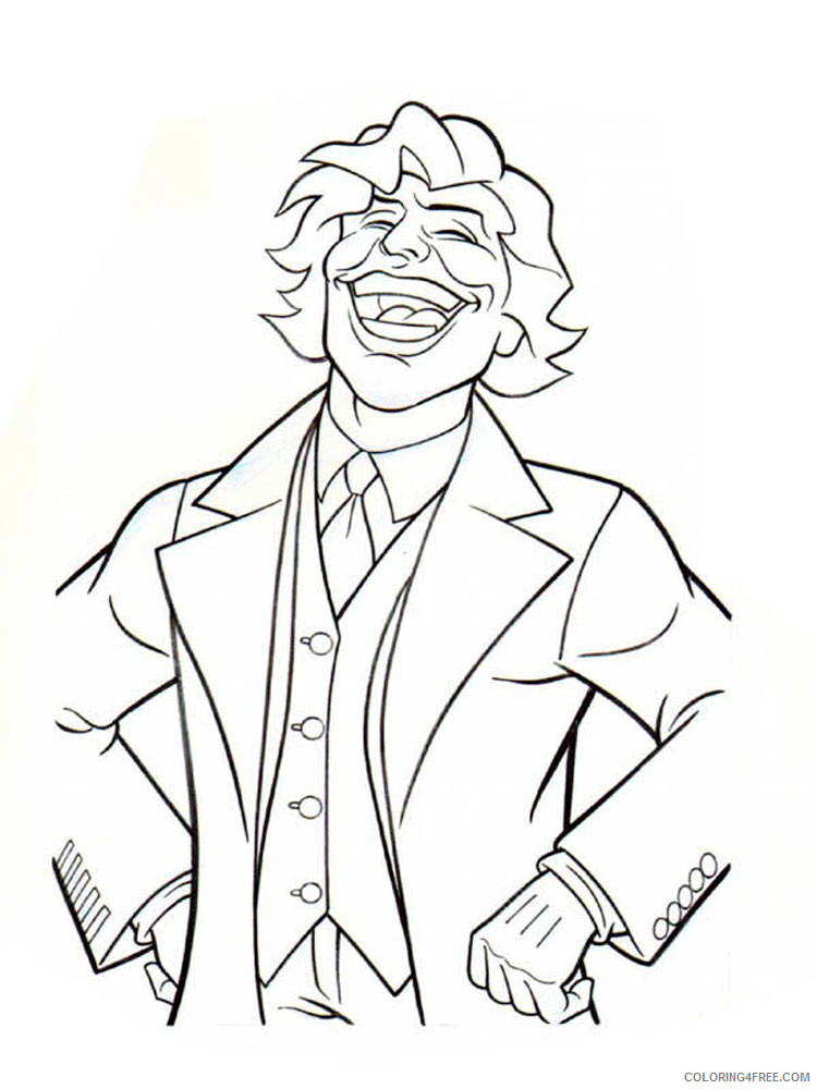 Joker Coloring Pages Cartoons joker for boys 4 Printable 2020 3525 Coloring4free