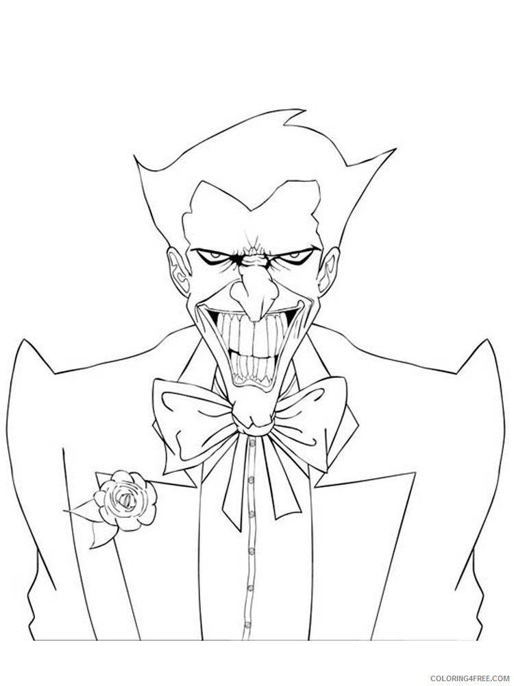 Joker Coloring Pages Cartoons joker for boys 9 Printable 2020 3528 Coloring4free