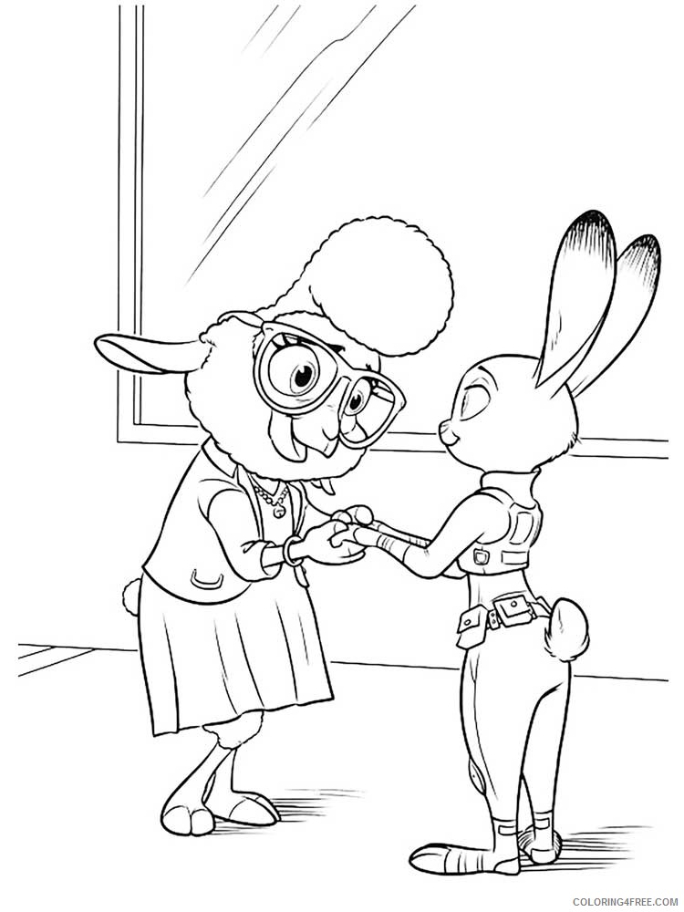 Judy Hopps Coloring Pages Cartoons Judy Hopps 5 Printable 2020 3539 Coloring4free