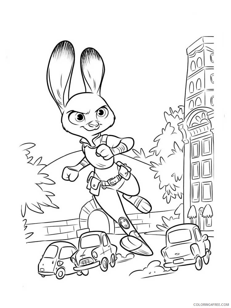 Judy Hopps Coloring Pages Cartoons Judy Hopps 7 Printable 2020 3541 Coloring4free