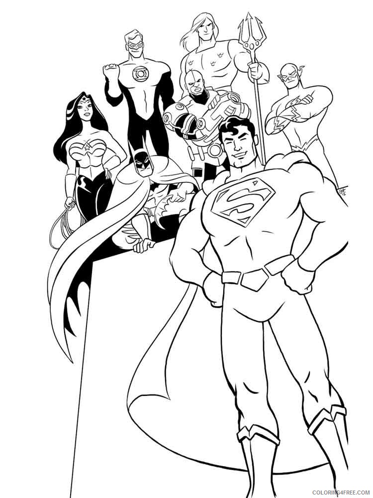 Justice League Coloring Pages Superheroes Printable 2020 Coloring4free