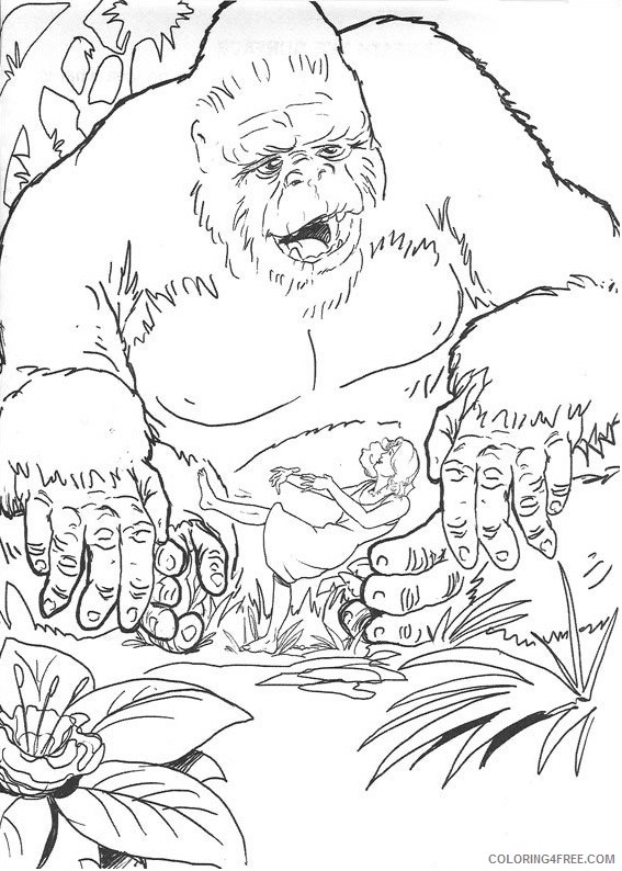 King Kong Coloring Pages Cartoons 1535362195_happy king kong a4 Printable 2020 3545 Coloring4free
