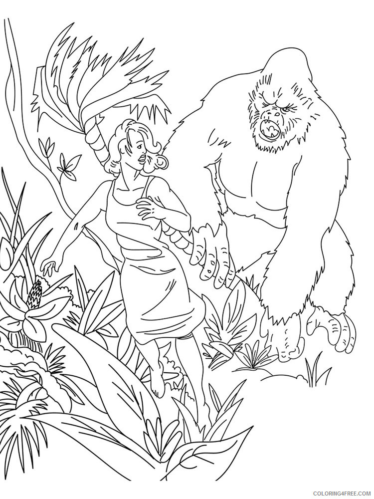 King Kong Coloring Pages Cartoons King Kong 7 Printable 2020 3558 Coloring4free