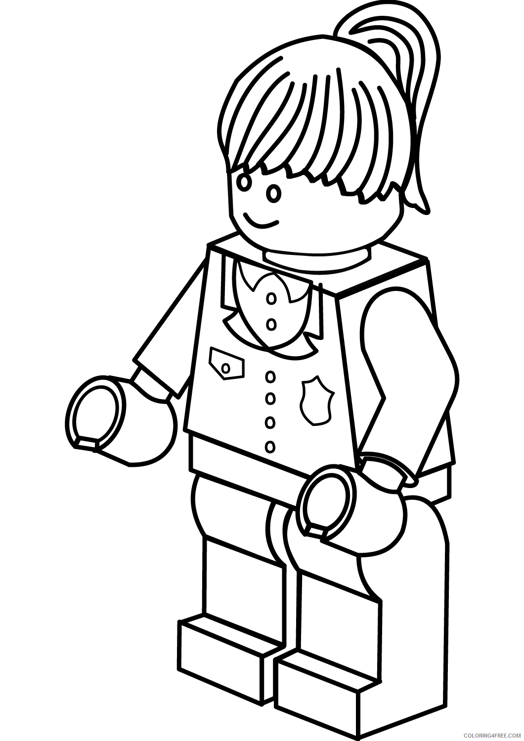 LEGO Coloring Pages Cartoons 1545464216_lego police woman Printable 2020 3626 Coloring4free
