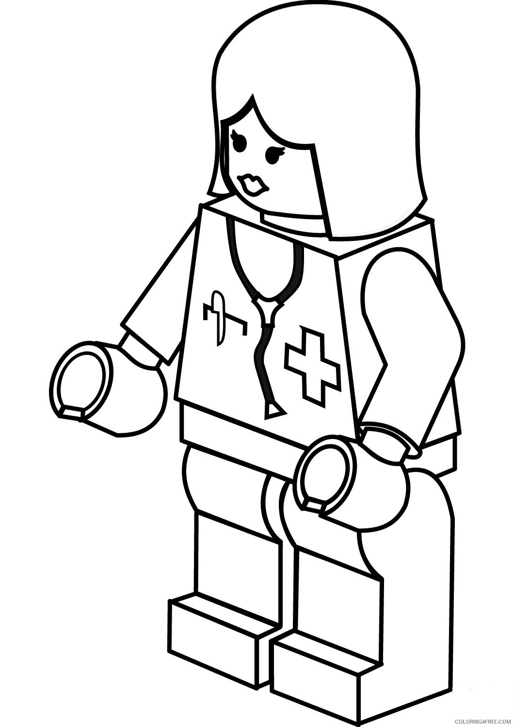 LEGO Coloring Pages Cartoons 1545464427_cool doctor for preschool lego lady free in Printable 2020 3627 Coloring4free