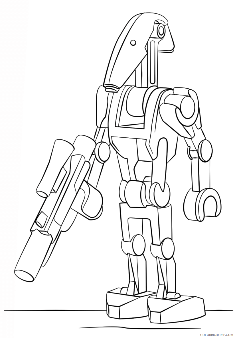 LEGO Coloring Pages Cartoons 1562552308_battle droid lego a4 Printable 2020 3630 Coloring4free