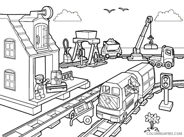 LEGO Coloring Pages Cartoons Awesome Lego City Printable 2020 3637 Coloring4free