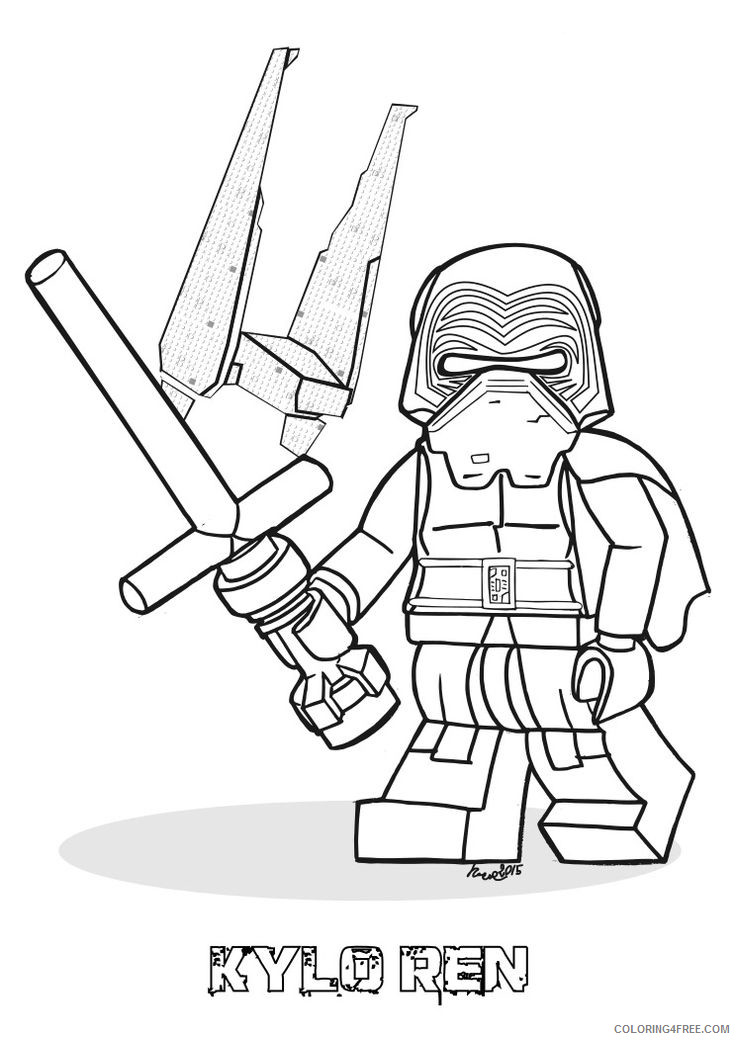 LEGO Coloring Pages Cartoons Lego Kylo Ren Printable 2020 3692 Coloring4free