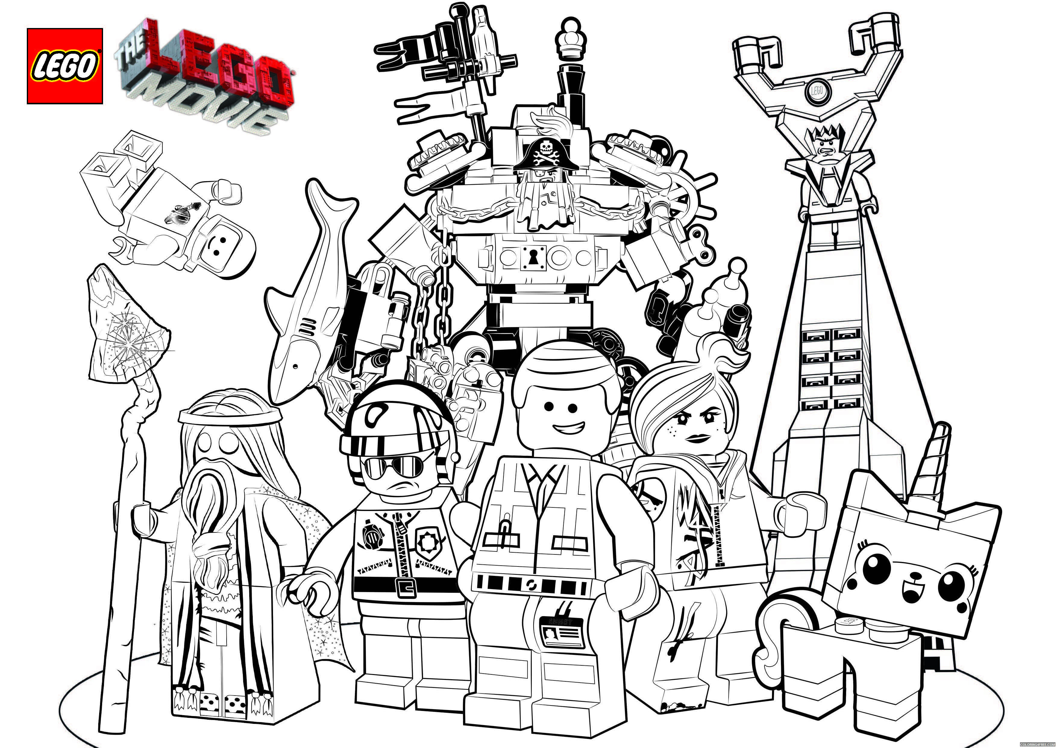 LEGO Coloring Pages Cartoons Lego Movie Characters Printable 2020 3693 Coloring4free