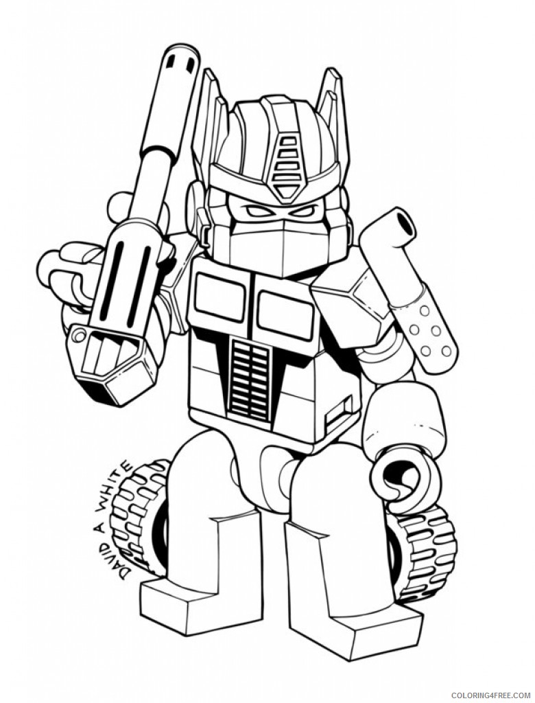 LEGO Coloring Pages Cartoons Lego Optimus Prime Printable 2020 3696 Coloring4free