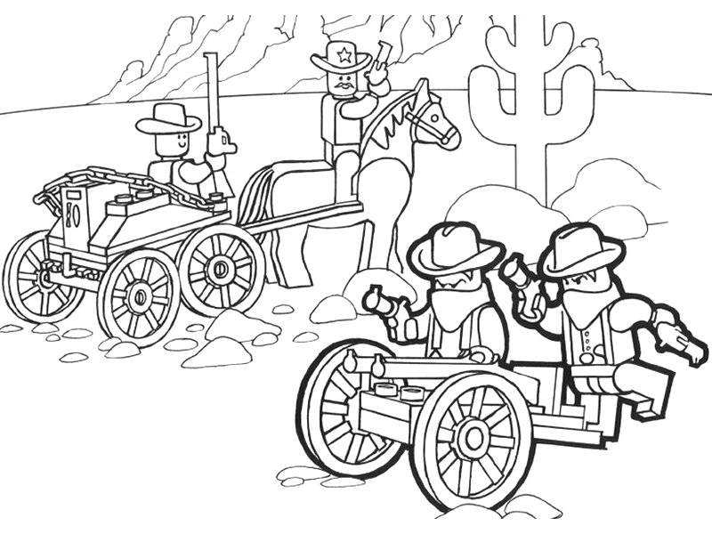 LEGO Coloring Pages Cartoons Lego Wild West Lego Printable 2020 3701 Coloring4free
