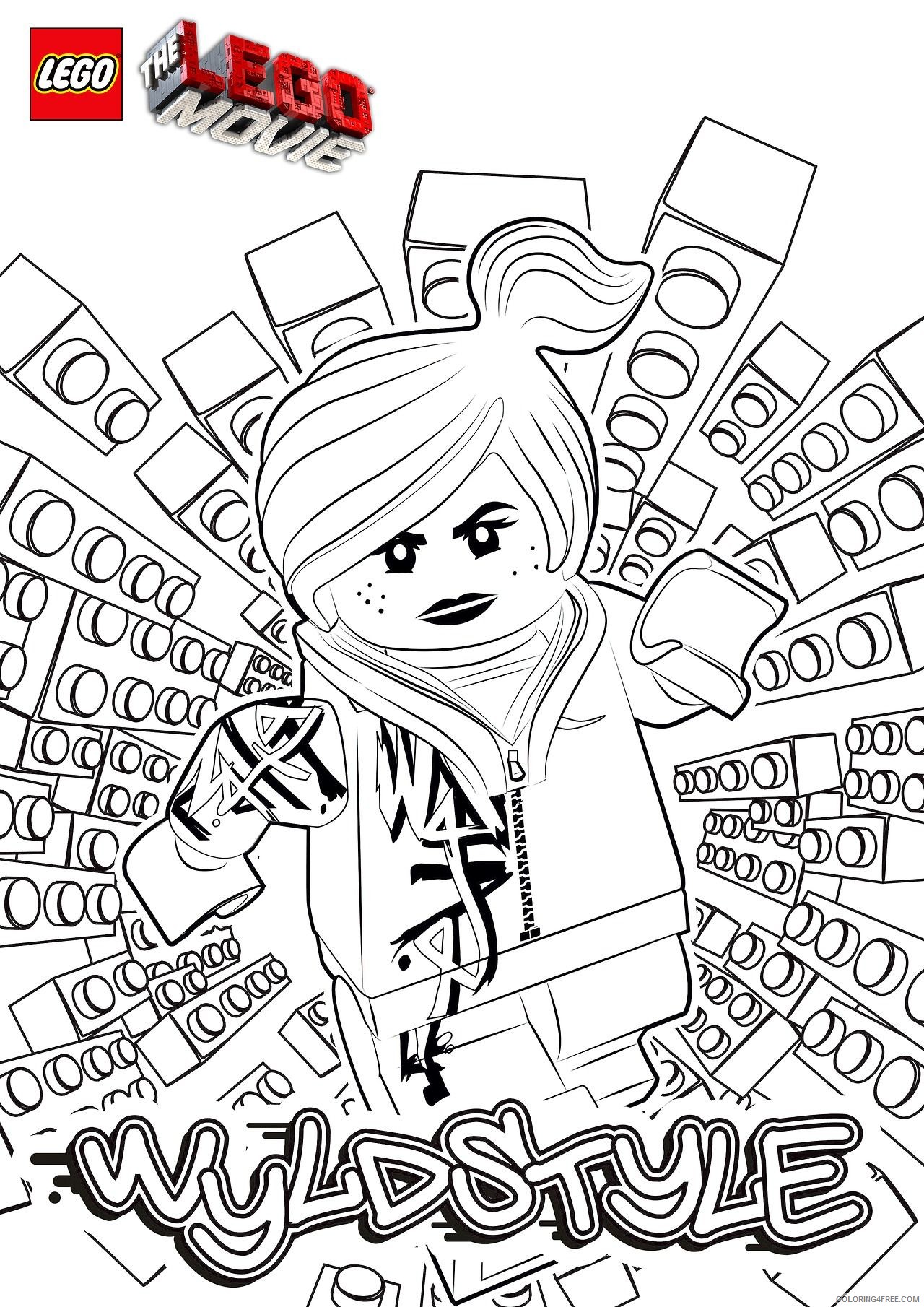 LEGO Coloring Pages Cartoons WyldStyle Lego Movie Printable 2020 3713 Coloring4free