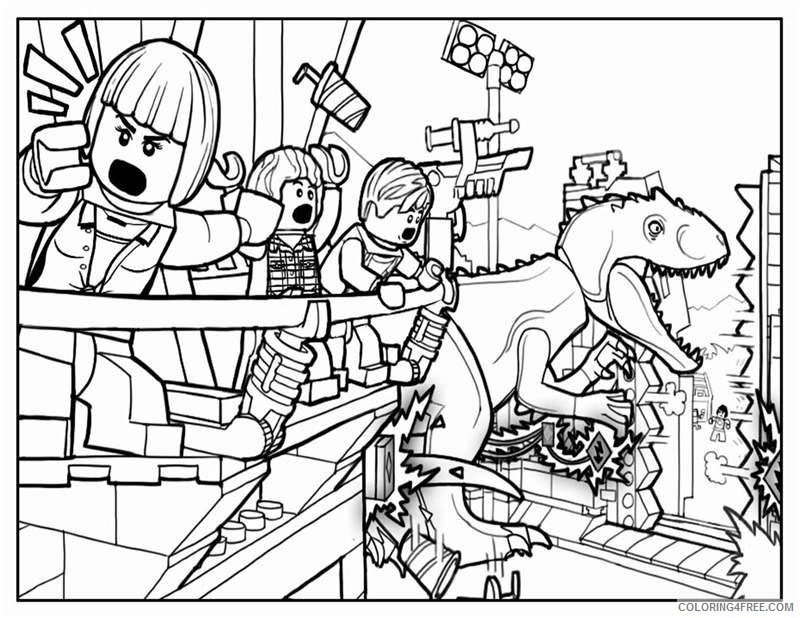 LEGO Jurassic World Coloring Pages Cartoons Lego Jurassic World Movie Printable 2020 3727 Coloring4free