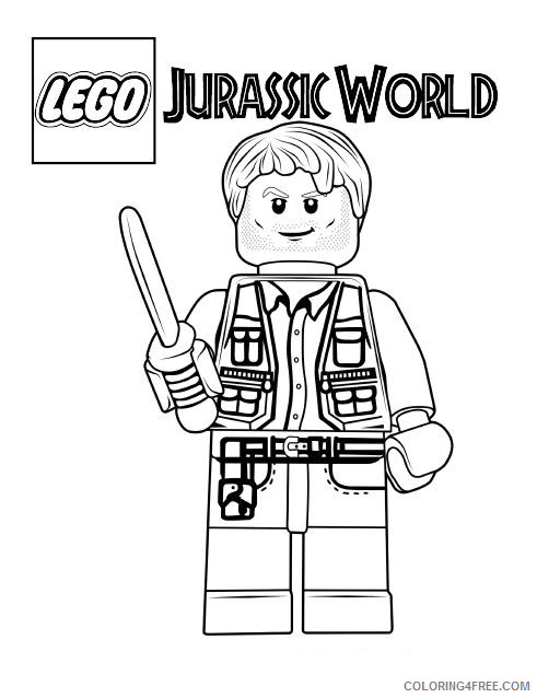 LEGO Jurassic World Coloring Pages Cartoons Lego Jurassic World Printable 2020 3726 Coloring4free