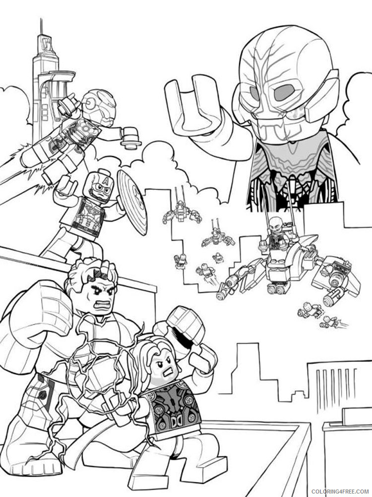 LEGO Marvel Coloring Pages Cartoons lego marvel for boys 6 Printable 2020 3757 Coloring4free