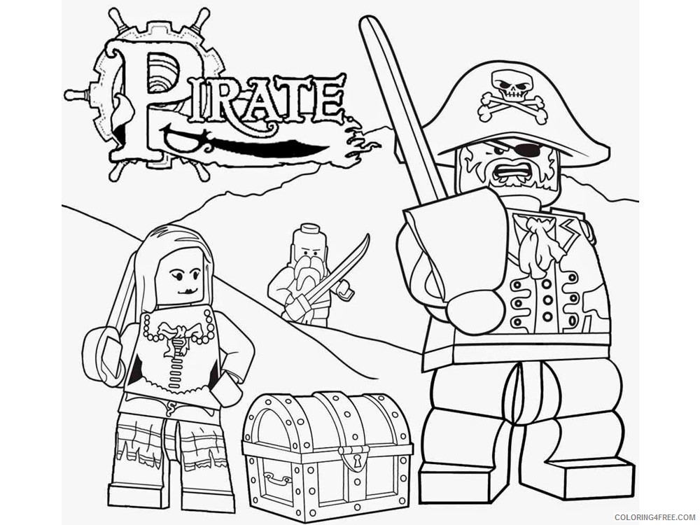 LEGO Pirates Coloring Pages Cartoons lego pirates for boys 4 Printable 2020 3769 Coloring4free