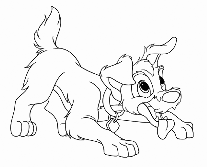 Lady and the Tramp Coloring Pages Cartoons Tramp Printable 2020 3614 Coloring4free