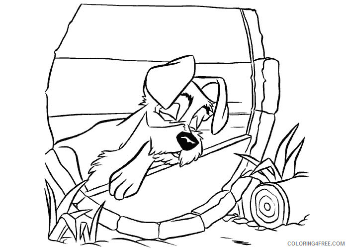 Lady and the Tramp Coloring Pages Cartoons Tramp from Lady and The Tramp Printable 2020 3616 Coloring4free