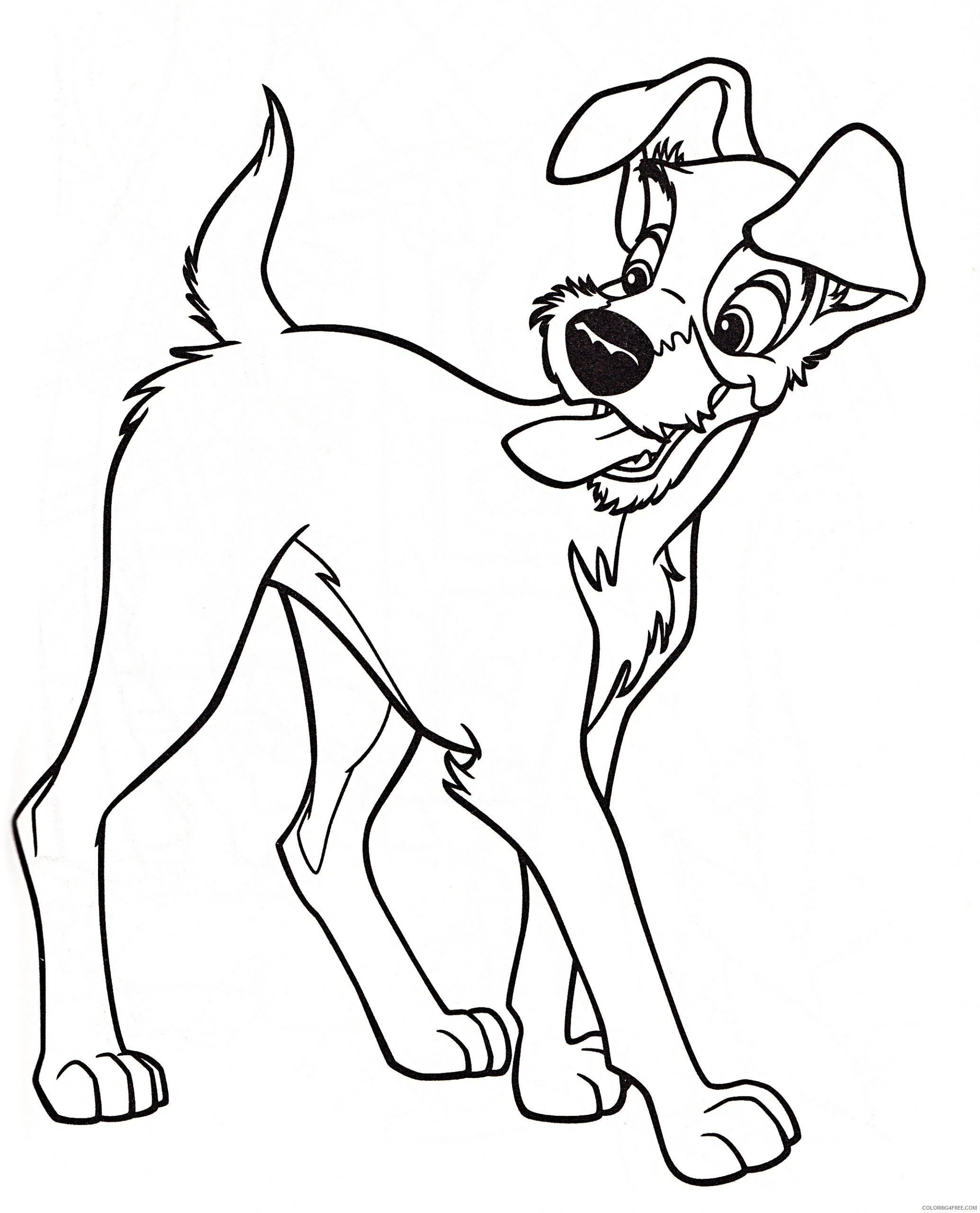 Lady and the Tramp Coloring Pages Cartoons Tramp scaled Printable 2020 3618 Coloring4free