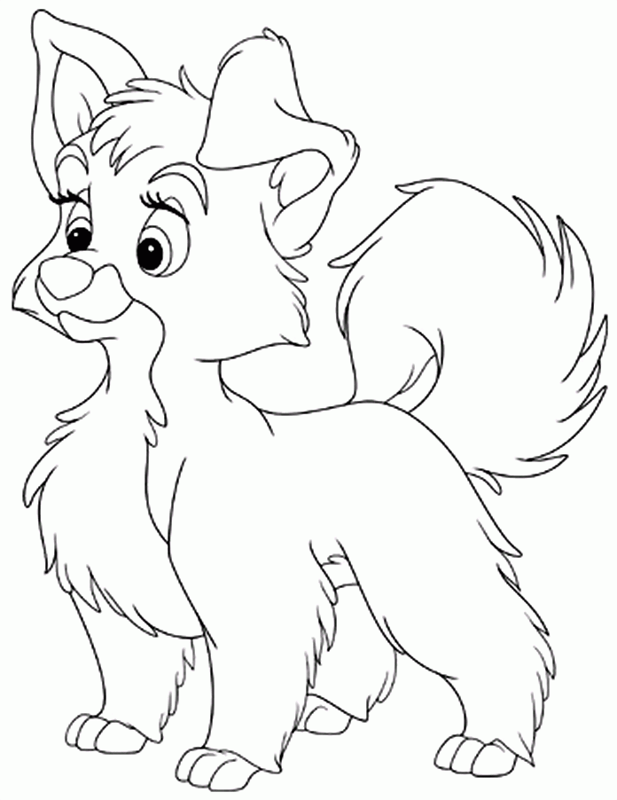 Lady and the Tramp Coloring Pages Cartoons lady and the tramp 0 Printable 2020 3573 Coloring4free