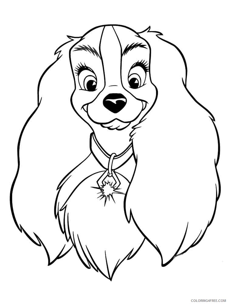 Lady and the Tramp Coloring Pages Cartoons lady and the tramp 29 Printable 2020 3585 Coloring4free