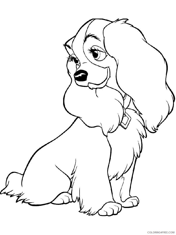 Lady and the Tramp Coloring Pages Cartoons lady and the tramp 31 Printable 2020 3589 Coloring4free