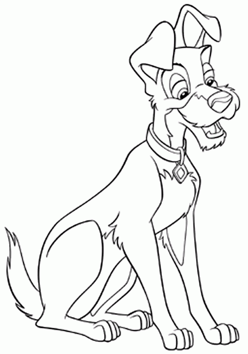 Lady and the Tramp Coloring Pages Cartoons lady and the tramp 4 Printable 2020 3591 Coloring4free