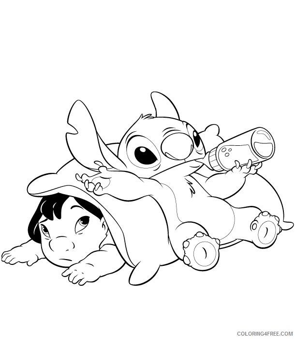Lilo and Stitch Coloring Pages Cartoons 1559978960_stitch on lilo a4 Printable 2020 3793 Coloring4free