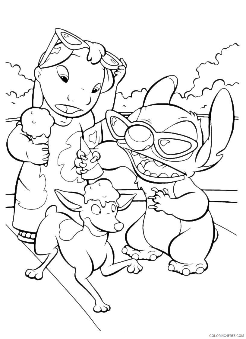 Lilo and Stitch Coloring Pages Cartoons Lilo and Stitch Printable 2020 3838 Coloring4free