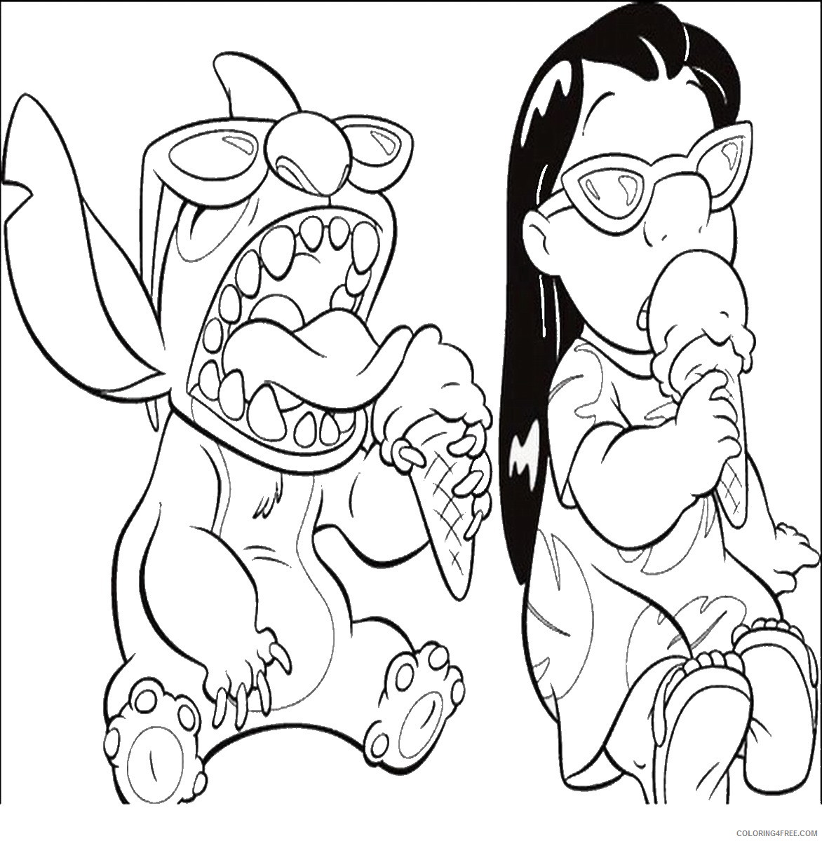 Lilo and Stitch Coloring Pages Cartoons lilo_and_stitch_cl_03 Printable 2020 3796 Coloring4free