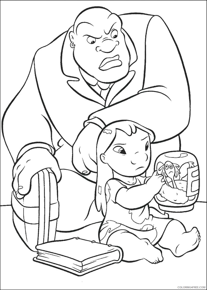Lilo and Stitch Coloring Pages Cartoons lilo_and_stitch_cl_12 Printable 2020 3797 Coloring4free