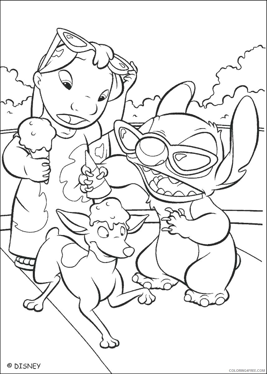 Lilo and Stitch Coloring Pages Cartoons lilo_and_stitch_cl_14 Printable 2020 3798 Coloring4free