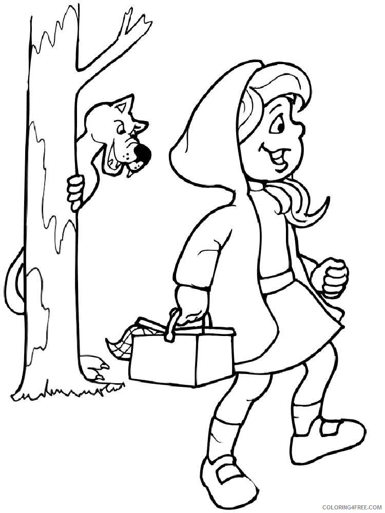 Little Red Riding Hood Coloring Pages Cartoons little red riding hood 6 Printable 2020 3874 Coloring4free