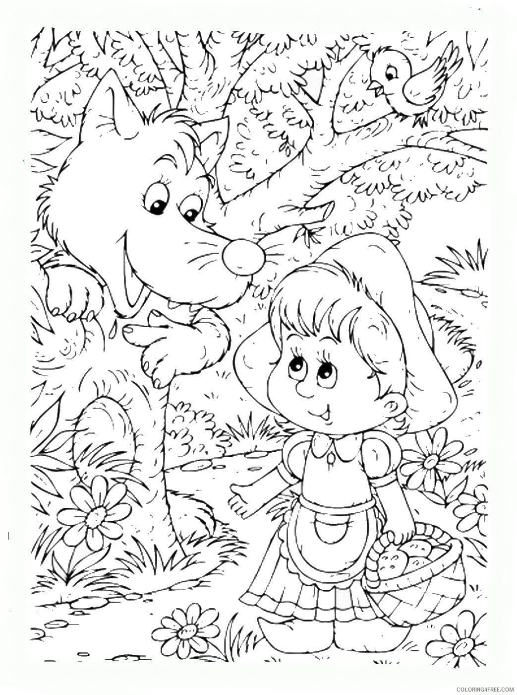 Little Red Riding Hood Coloring Pages Cartoons little_red_ridinghood_32 Printable 2020 3865 Coloring4free