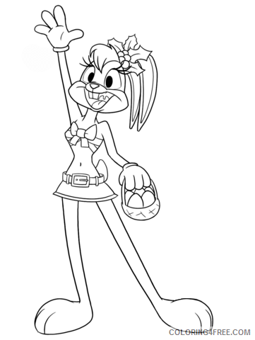 Lola Bunny Coloring Pages Cartoons 1533094172_lola says hello a4 Printable 2020 3944 Coloring4free