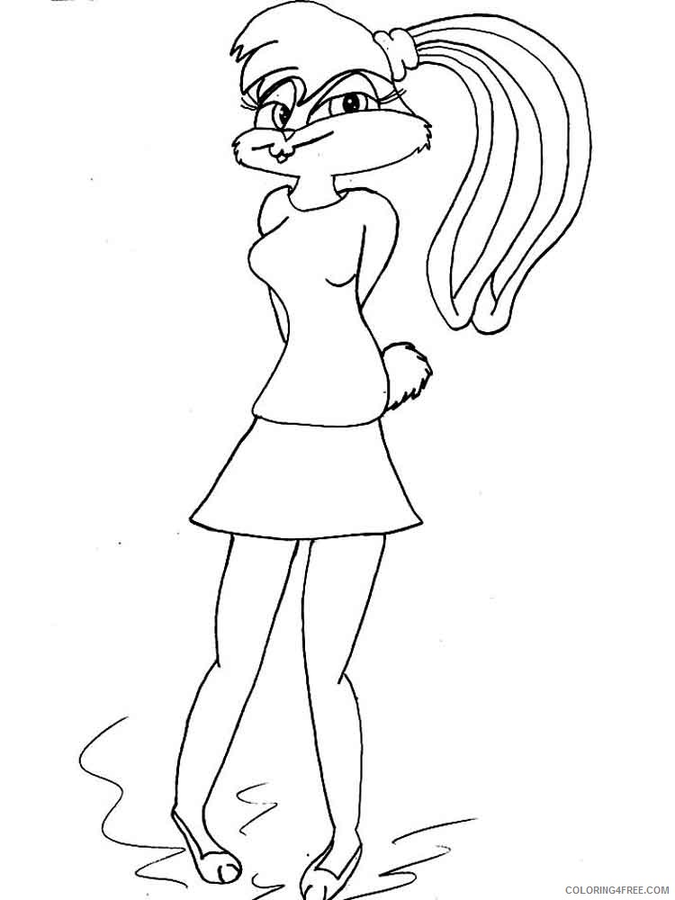 Lola Bunny Coloring Pages Cartoons Lola Bunny 11 Printable 2020 3948 Coloring4free Coloring4free Com