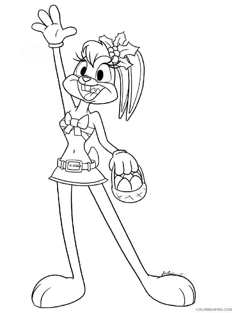 Lola Bunny Coloring Pages Cartoons lola bunny 14 Printable 2020 3949 Coloring4free