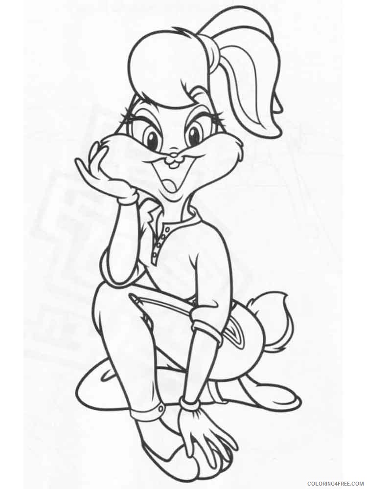 Lola Bunny Coloring Pages Cartoons Lola Bunny 9 Printable 2020 3958 Coloring4free Coloring4free Com
