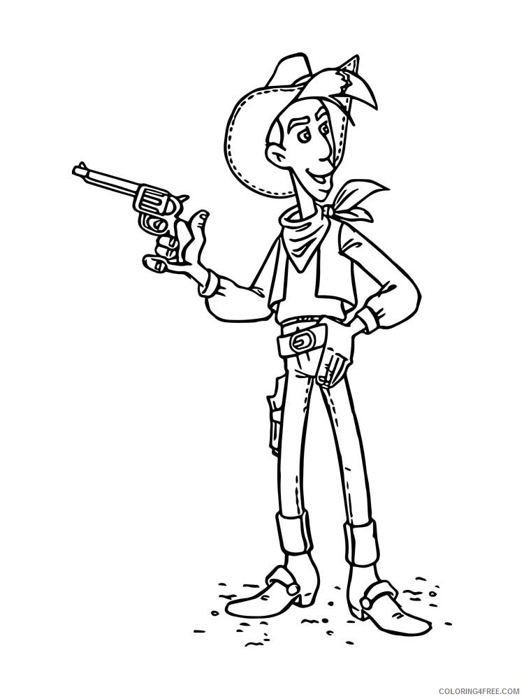 Lucky Luke Coloring Pages Cartoons Lucky Luke 10 Printable 2020 3968 Coloring4free