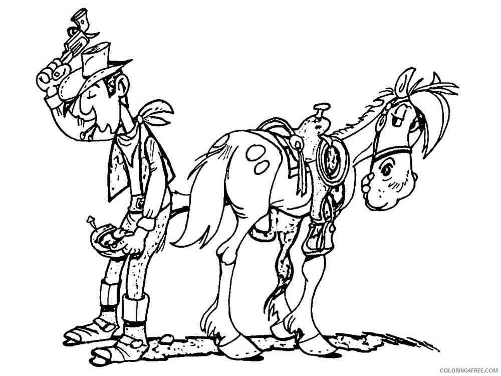 Lucky Luke Coloring Pages Cartoons Lucky Luke 2 Printable 2020 3969 Coloring4free