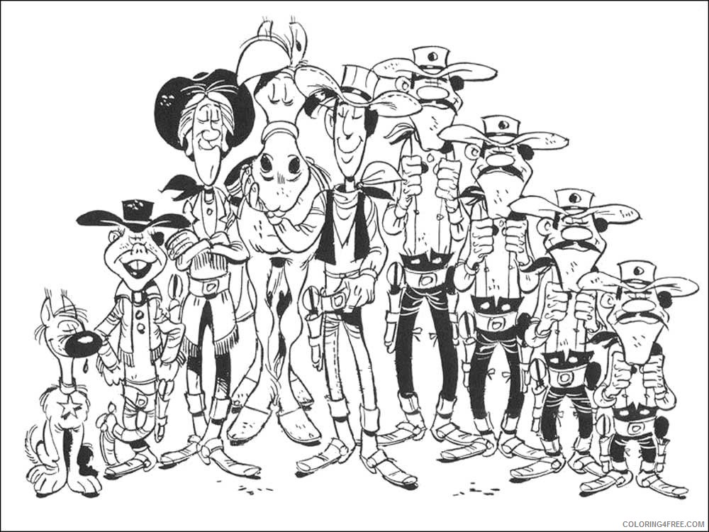 Lucky Luke Coloring Pages Cartoons Lucky Luke 5 Printable 2020 3971 Coloring4free